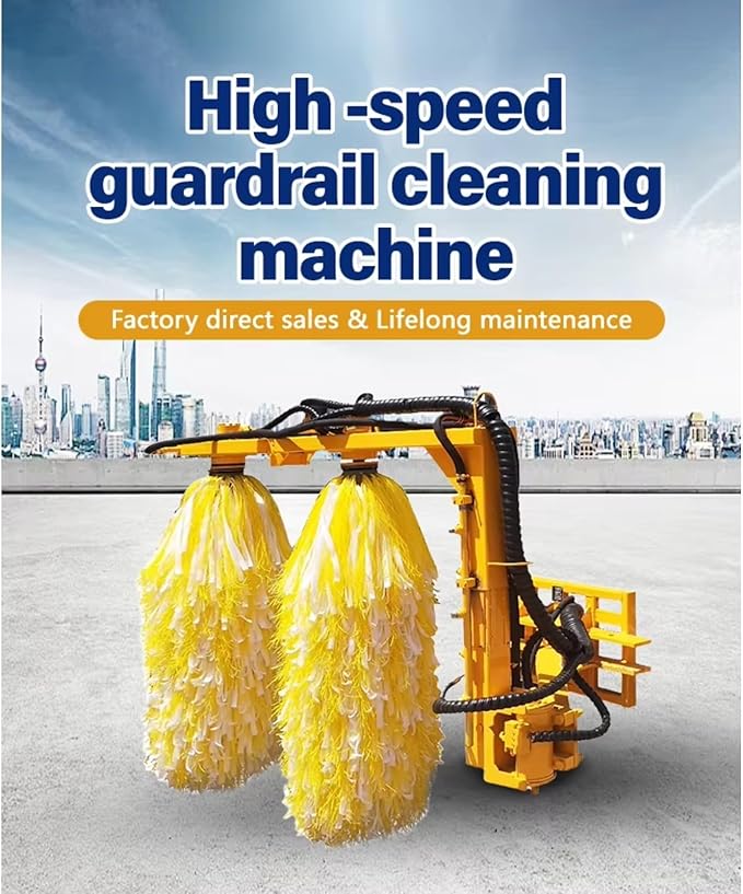 Guardrail Cleaning Truck with High Pressure Spray and Nylon Brushes, Efficient Road Fence Washing Equipment for Highway Maintenance and City Cleaning