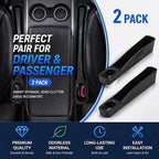 Seat Gap Filler for Tesla-Compatible Models – No More Lost Items, Custom Fit for Model Y & Model 3 (2020–2026), TPE Organizer with Storage, Easy Install, 2 Pack, Black