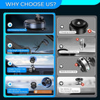 Vacuum Magnetic Phone Holder, Compatible with Magsafe iPhone and All Smartphones, Car/Gym/Kitchen/Mirror/Smooth Surface, Vacuum Suction Phone Mount
