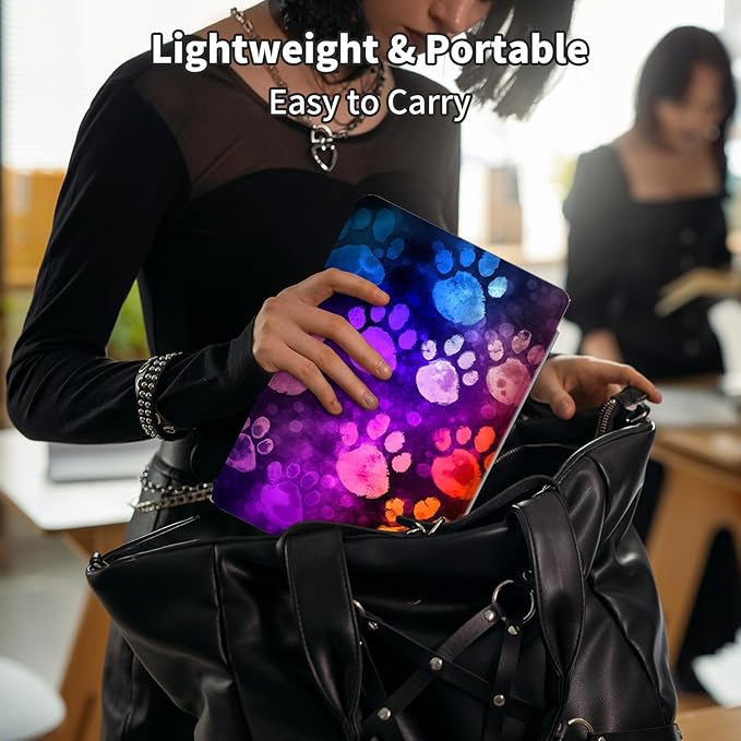 Case for 6" Kindle (11th Generation-2024/2022 Release),360 Degree Rotating Swivel PU Leather Stand Flip Folio Cover with Auto Wake/Sleep for Kindle 11th Generation 2024,Purple Glitter Paw