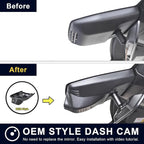 Front 4K & Rear 1080p Dash Cam Custom Custom for Lexus RX 2023 2024 2025 2026(Model C),RX 350 350h 450h 500h Premium Luxury F Sport etc,OEM Look,UHD 2160P Video,Parking Mode,WiFi & App,128GB Card