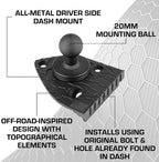 Bulletpoint Dash Mount Cell Phone Holder Compatible with 2018-2023 Jeep Wrangler JL (NOT 4xe) & 2020-2023 Jeep Gladiator Single Ball Mount (Driver Side Magsafe Compatible)