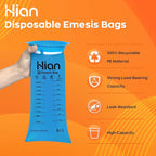 Hion Vomit Bags Disposable – 35 Pack 1000ml Emesis Bags – Leak Resistant, Medical Grade, Portable – Perfect for Motion, Car & Aircraft Sickness, Pregnant Women