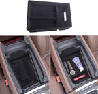 JKCOVER Flocking Material Center Console Organizer Tray Compatible with BMW X5 G05 X7 G07 (2019-2025) and X6 G06 (2020 2021 2022 2023 2024 2025) Accessories Flocked Interior Armrest Insert Storage Box