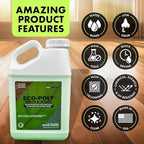Eco-Poly Polyurethane Sealer — Non-Toxic, Low Odor, Quick-Dry Water Based Protective Spar Varnish for Indoor & Outdoor, Satin 1 Gallon Polyurethane Sealant for Wood, Concrete, Multiple Surfaces