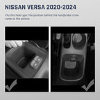 Double-Layer Armrest Box for Nissan Versa Almera 2020-2024 Car Center Storage Box Organizer Interior Hand Centre Consoles with Cup Holder Black Accessories