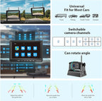 ZEROXCLUB Magnetic Wireless RV Backup Camera System: 7" HD 1080P DVR Monitor with 2-Rear Camera, DVR Monitor & IR Night Vision, Portable Rechargeable Camera for RV/Trailer/Fifth Wheels/Camper BC702