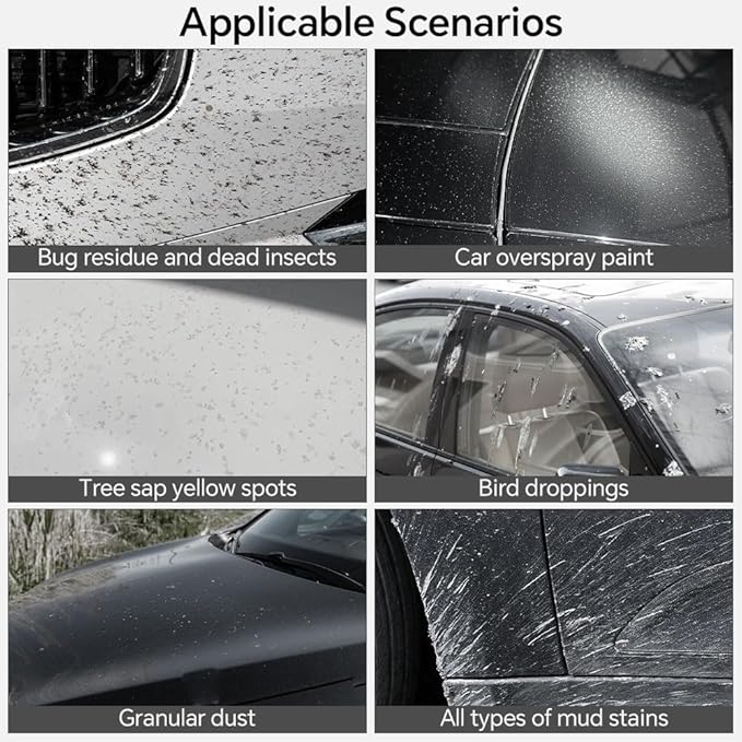 Car Clay Bar 3 Pack 400g, Premium Grade Magic Clays Bars Detailing Cleaner Kit, No Scratch Glass, Paint Deatil Cleaning with Washing and Adsorption Capacity,Car Wash Kit for Auto SUV,RV,Truck