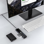 USB 3.0 Hub, atolla 7-Port USB Hub Splitter with Individual On/Off Switches and Lights, 3.28Ft Extended Cable, Suitable for Laptop, PC, MacBook, Keyboard, Mouse, Flash Drives ﻿