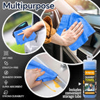 ARTIPOLY Premium Shammy Cloth for Car Drying (34”x25”)-Super Absorbent Chamois Towel for Car-Reusable Shammy Towel for Car, Bathroom,Pets, Dust Remove, No Spots/Streak/Scratch, Blue