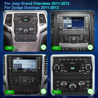5GWiFi Upgrade Car Radio for Jeep Grand Cherokee 2011-2013, Dodge Durango 2011-2013, 7inch Touch Screen Stereo Headunit Wireless Carplay Android Auto GPS Navigation FM Camera Bluetooth RDS Mirror Link