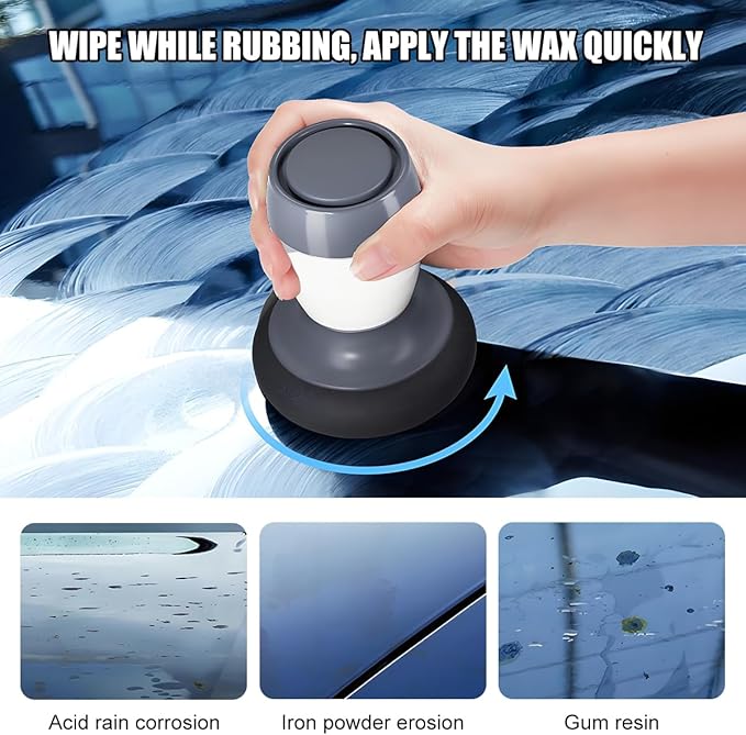 Car Flow Tire Shine Applicator, Reusable Non-Drip Streak-Free Tire Dressing Applicator Pad, Automotive Tyre Shining Detailing Tool, Compatible with Most Tyre Shine and Gels