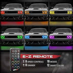 OPT7 Aura Halo Accent Lights for 2008-2023 Dodge Challenger with Remote Control, 12" Multi-Color LED Strip, Car Neon Lighting Kit