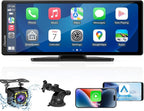 CARPURIDE 9.26 Inch Carplay Screen for Car, Compatible with Wireless/Wired Apple CarPlay, Android Auto and Mirror Link - Bluetooth Audio, Navigation,Siri, FM, AUX, C92 with Backup Cam