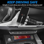 Wireless Car Charger for Audi A4 S4 RS4 A5 S5 RS5 2017-2022, 15W Qi Fast Charging Phone Charger Center Console for Audi B9 A4 A5 Sedan/Allroad/Quattro/Coupe/Sportback/Cabriolet Accessory