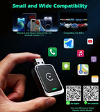 KAIY Wireless Carplay Adapter for iPhone & Android Auto, Convert Wired to Wireless Apple CarPlay Adapter, Car Play USB C USB A Dongle Plug & Play No Delay Stable Connection for iOS 10+, Android 11+
