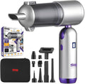 DSP 11-in-1 Handheld Car Vacuum Cleaner, 120W High Power Cordless Vac with 17kPa Suction, Multi-Nozzles for Car, Home, Keyboard, Sofa & Pet