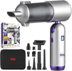 DSP 11-in-1 Handheld Car Vacuum Cleaner, 120W High Power Cordless Vac with 17kPa Suction, Multi-Nozzles for Car, Home, Keyboard, Sofa & Pet