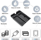 4PCS Center Console Organizer Compatible with 2023-2026 Honda Pilot/2026 Honda Passport Armrest Storage Box Divider Storage Tray & Insert Hidden Storage Box Interior Accessories