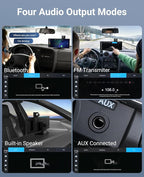 Wireless CarPlay and Android Auto 11.26-inch Touchscreen, 4K Dash Camera and 1080p Backup Camera, Universal Portable car Display, Equipped with 64G Memory Card
