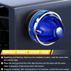 BJZ 2Pcs Blue Watermelon LED Strobe+Constant Marker Lights Dual Function Watermelon-shaped Side Marker Clearance Tail Top Cap Roof Lights for Trailer Truck Semi-trailer Heavy-duty Truck Bus Van