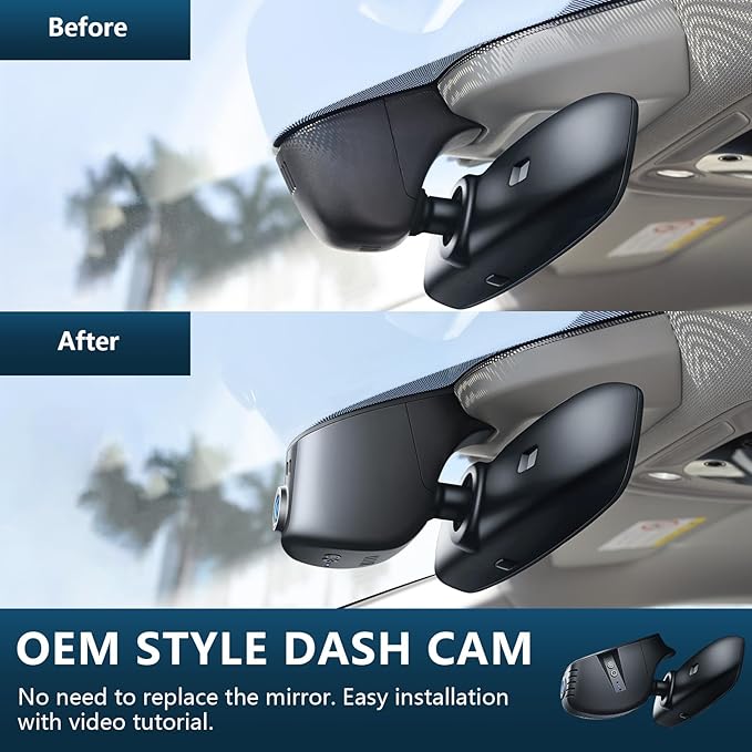 Mangoal Front 4K & Rear 1080p Dash Cam fit for Audi (Model A Black) 2019-2026 A4 A6 Allroad A3 A5 Q5 S4 S6 Q7 A8 S8 TT A7 S5 Q3 S3 S7 RS3 RS5 RS6 e-tron, OEM Look, WiFi & App, GPS, 128GB Card