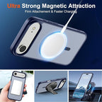 SUPFINE Magnetic for iPhone Air Case (Compatible with MagSafe)(Military Grade Drop Protection) Slim Translucent Matte Shockproof with Anti-Fingerprint Phone Cover for 17 Air,Navy Blue