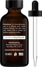 Brooklyn Botany Ylang Ylang Essential Oil - 100% Pure and Natural - Premium Grade Oil with Dropper - for Aromatherapy and Diffuser - 1 Fl Oz