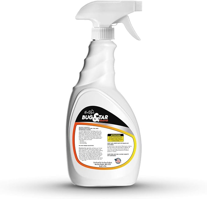 Evo Dyne 2-Pack Bug Remover for Car Detailing (32 fl oz Per Bottle), Made in the USA - Car Interior Cleaner Removes Tar, Droppings, Guts, Dirt, Grease, Tree Sap, & More | Tree Sap Remover