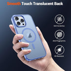 SUPFINE Magnetic for iPhone 13 Pro Max Case (Compatible with MagSafe) (Military Grade Drop Protection) Slim Translucent Matte Shockproof Phone Cover,Blue Purple