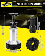 Hub Cleaner Resurfacing Tool, Aluminum Alloy Brake Hub Cleaning Kit with 5 Pads Fits Power Drill or 1/2" Impact Driven Wrenches for Car Motorcycle