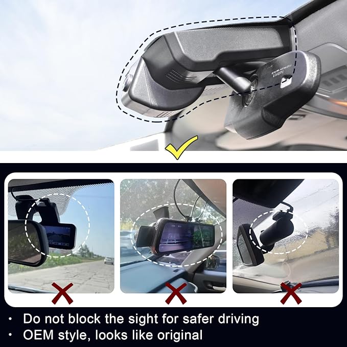 Mangoal 4K Dash Cam for Cadillac Escalade/Escalade ESV 2015-2020(Model B), Base Standard Premium Luxury, Model B & Model C Have Same Models Years but Vehicle Sensor Cover are Different, 64GB Card