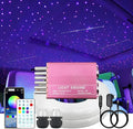 Upgraded Starlight Headliner Kit 16W Twinkle + Meteor All in One Fiber Optic Lights, APP & Remote Control Music Effect,1200pcs (0.03 * 0.04 * 0.06in)*9.8ft Star Lights for Car Jeep Hotel