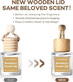 C Classy Hanging Car Air Freshener 2 Pack, Strawberry Pound Cake Essential Oil Diffuser, Long-Lasting Fragrance, Cute Glass Bottle Car Accessories for Women & Men, Made in USA