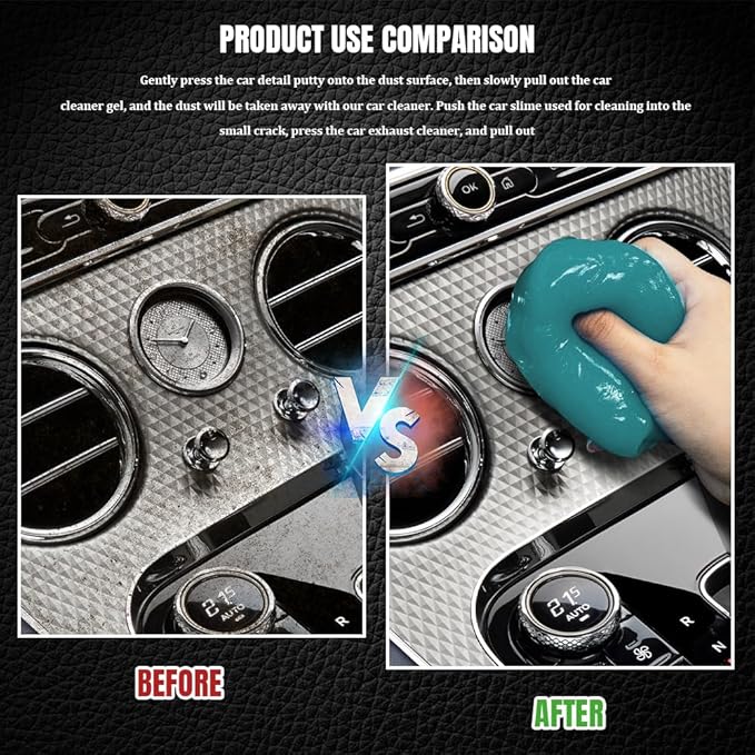 Car Cleaning Gel, Car Cleaning Supplies, Car Cleaning Putty, Universal Car Cleaning Kit Auto Detailing Tools Car Accessories Fit for Automotive, Keyboard, Camera, Printers (Blue, 1PCS)