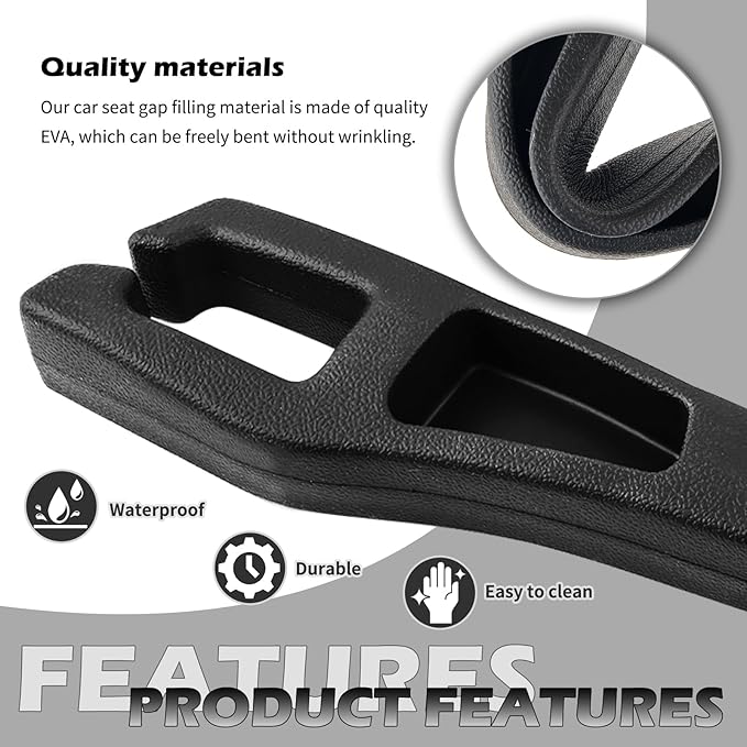2PCS Car Seat Gap Filler Organizer,Multifunctional Car Gap Filler Organizer Storages Phone Key Avoids Things Falling,Universal Car Blocker Between Seats Car Organizer Car Accessories