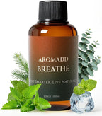 AROMADD Breathe Diffuser Oil 3.38 Fl Oz (100ml), Light Aroma Diffuser & Hotel Fragrance Diffuser Oil, Essential Oil Ideal for Anyone Who Loves a Fresh Scent Without Heavy Fragrance