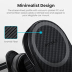 pitaka Magnetic Car Mount for iPhone 16/15/14/13 Series, Magnetic Car Charger with NFC Feature, 360 Degree Rotation [MagEZ Car Mount Pro 2, Universal]