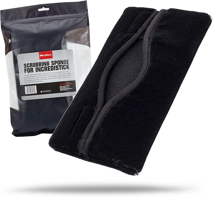 Maxshine Scrubbing Sponge Microfiber Replaceable Head Cover for Premium IncrediStick – Scratch-Free Cleaning for Cars, Trucks, Boats & RVs – Car Detailing Accessory