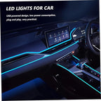 Luxshiny 2pcs Car Led Lights for Interior Ambient Lighting Kit Under High Brightness USB Powered Easy Installation