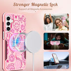 for Samsung Galaxy A16 5G Phone Case - Compatible with MagSafe Women Girls Cute Magnetic Protective Cover Kawaii Girly Unique Fashion Heavy Duty Shockproof Design for Samsung A16 5G Case