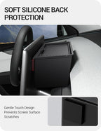 BASENOR Behind Screen Storage for Tesla Model Y Juniper 2025-2026 Model 3 Highland 2024-2026, Hidden Sunglasses Holder Tray with Privacy Protection, Dashboard Center Console Organizer Accessories