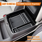 TACORBO Center Console Tray Compatible with Kia Carnival 2026 2025 2024 2023 2022 Accessories Insert Tray, KA4 MPV Armrest Secondary Storage Box, White Trim
