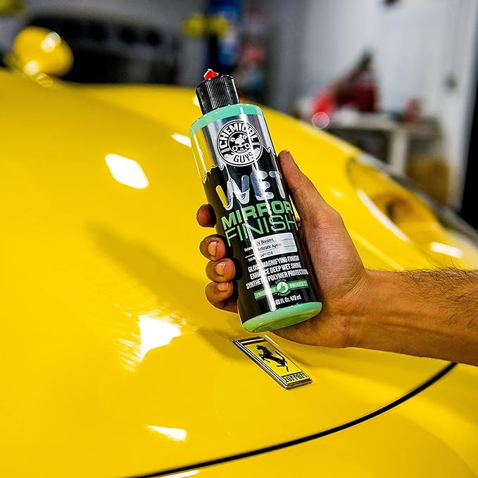 Chemical Guys Wet Mirror Finish High Gloss Glaze - Reflective Shine Enhancer & Car Paint Glaze for Trucks, SUVs, Motorcycles, and RVs - Safe for Clear Coat, Chrome, and Paintwork, 16 oz
