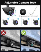 【360°Rotatable】 AHD 1080P Backup Camera for Car Super Night Vision 170° Wide Angle Reverse Camera IP69 Waterproof Back Up Camera for Cars Front Rear View Camera w Parking Assist