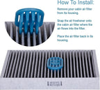 PUREFLOW Cabin Filter Air Freshener with Odor Eliminator – Fits on Most Car, Truck, and SUV Cabin Air Filters - Fresh Linen (1 Pack)
