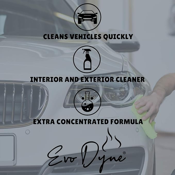 Evo Dyne 2-Pack Bug Remover for Car Detailing (32 fl oz Per Bottle), Made in the USA - Car Interior Cleaner Removes Tar, Droppings, Guts, Dirt, Grease, Tree Sap, & More | Tree Sap Remover