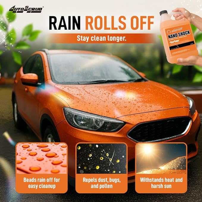 Nanoskin NANO SHOCK One-Step Ceramic Shield & Gloss 16 Oz. – SiO2 Spray Sealant, Clay Lubricant & Hydrophobic Coating | Easy Spray-On Wipe-Off Gloss for Cars, Trucks & RVs