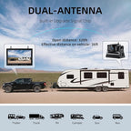 eRapta 4 Wireless Backup Camera Magnetic: 10.1" IPS Full-Size DVR Monitor, Install-Free RV Camera System with IR Night Vision, Built-in 9600mAh Battery for RV/Camper/Truck/Trailer/Tractor ACT104