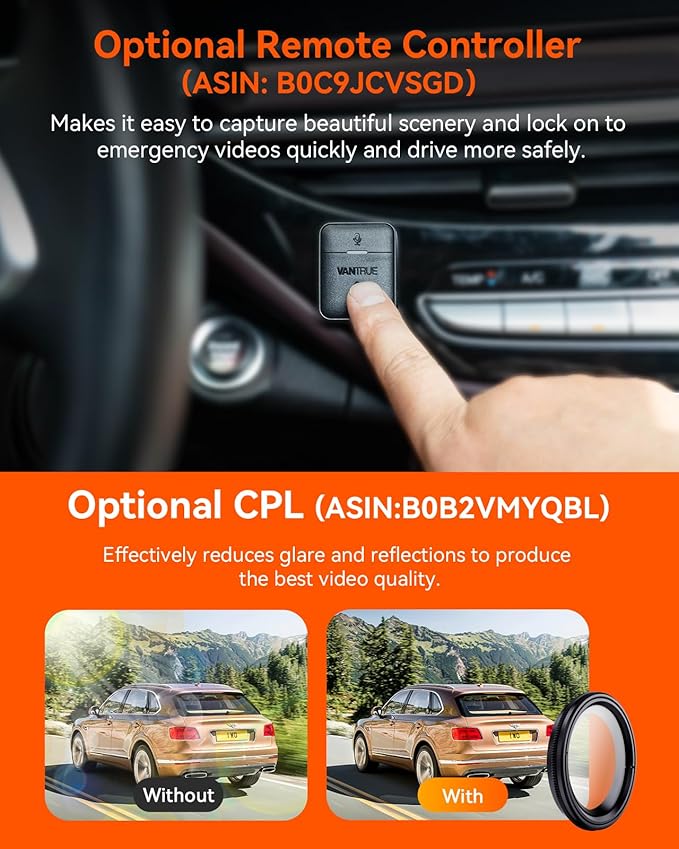 Vantrue N4 Pro 4K 3 Channel Dash Cam,STARVIS 2 IMX678 x PlatePix™ x HDR Night Vision, 4K+1080P+1080P Front Inside and Rear Dash Camera, Voice Control, WiFi, GPS (Renewed)